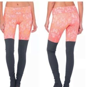 ALO Yoga Red and Black Leggings